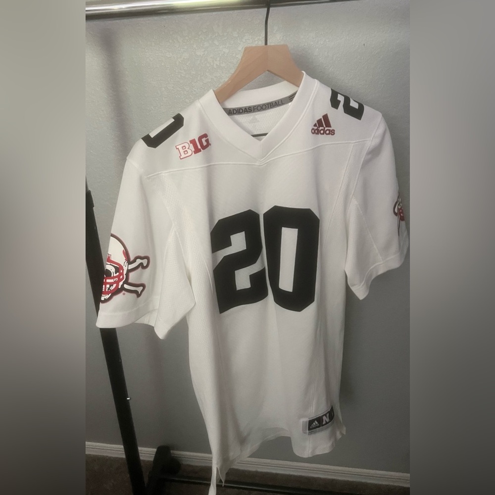 Adidas White and Black Football Jersey